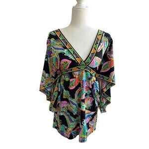 Trina Turk Sea Garden Floral Cover Up Mini Dress XS